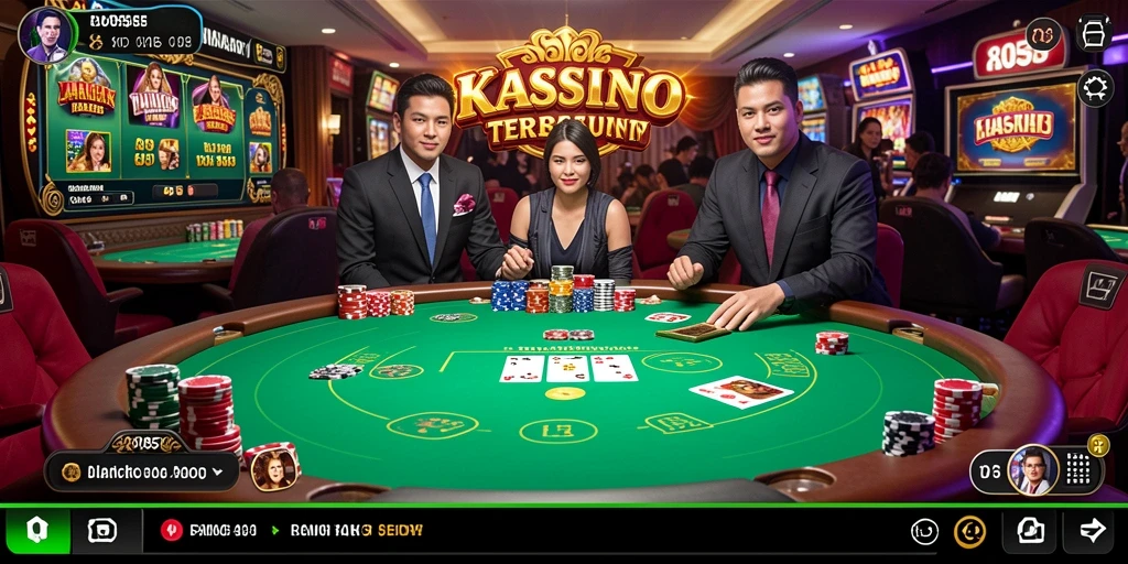 Tampilan menarik gameplay kasino langsung dalam aplikasi 8055.
