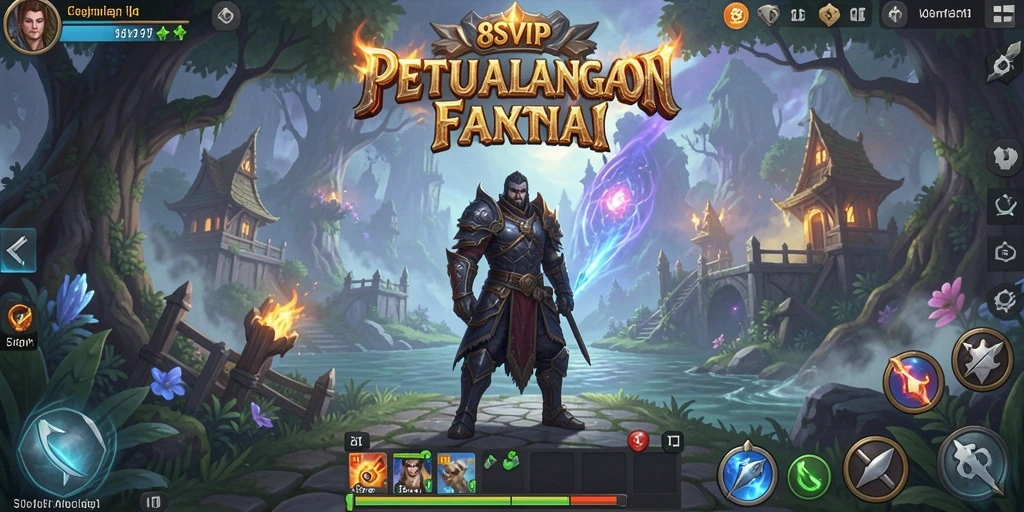 Gameplay seru 8SVIP dengan petualangan dan pertarungan RPG.