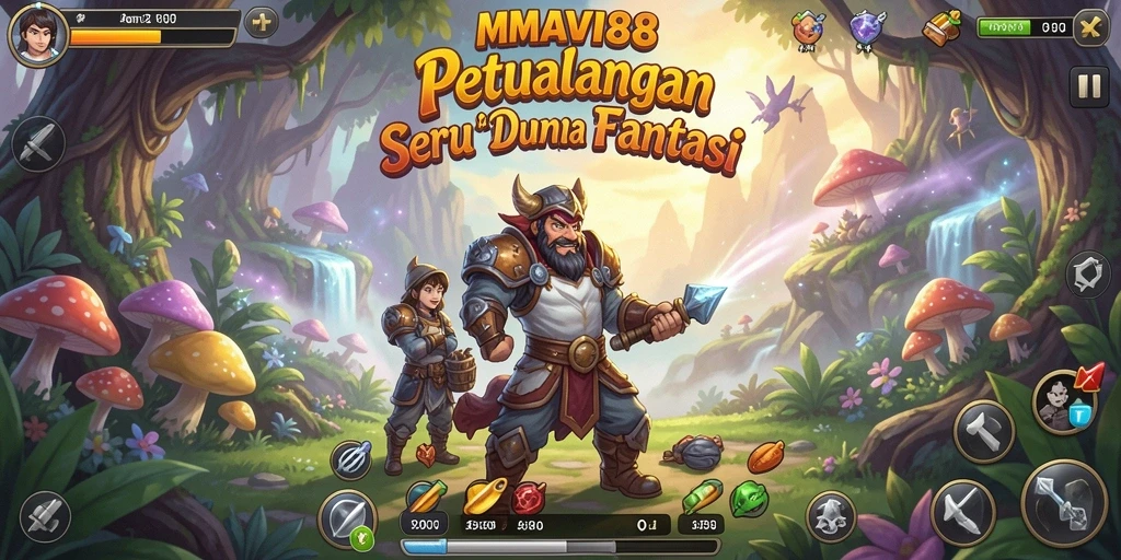 Tampilan gameplay seru AMAVI88 di dunia petualangan yang menarik.