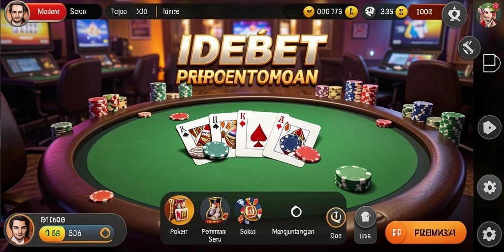 Tangkapan layar gameplay IDEBET menunjukkan aksi poker yang mendebarkan.