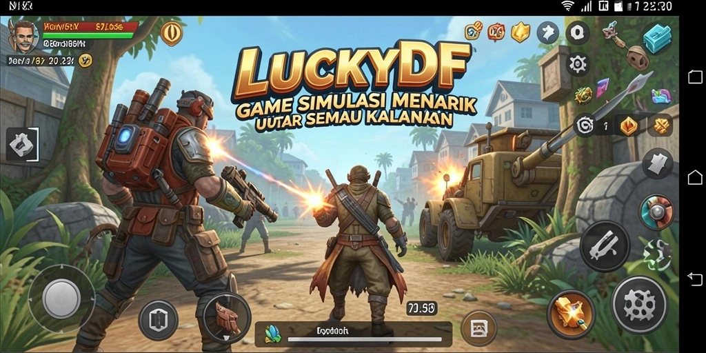 Gameplay LUCKYDF yang seru dan interaktif dalam dunia simulasi.