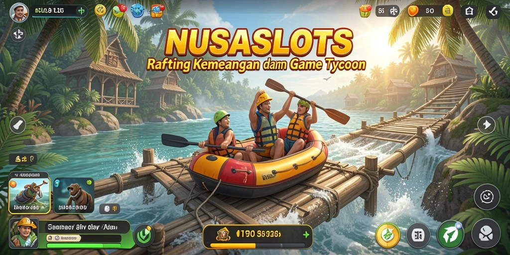 Tampilan gameplay NUSASLOTS menampilkan mesin slot penuh warna dan dinamis.