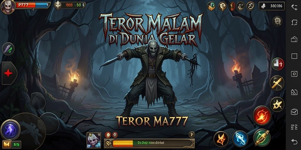 Screenshot gameplay PT777 menunjukkan suasana gelap dan menegangkan.