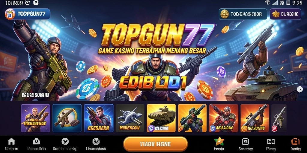 Screenshot gameplay <strong>TOPGUN77</strong> yang menampilkan pengalaman kasino menyenangkan.