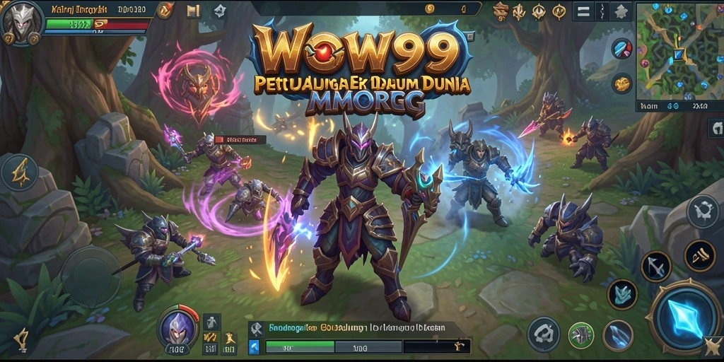 Screenshot menunjukkan aksi seru dalam permainan MMORPG WOW99.